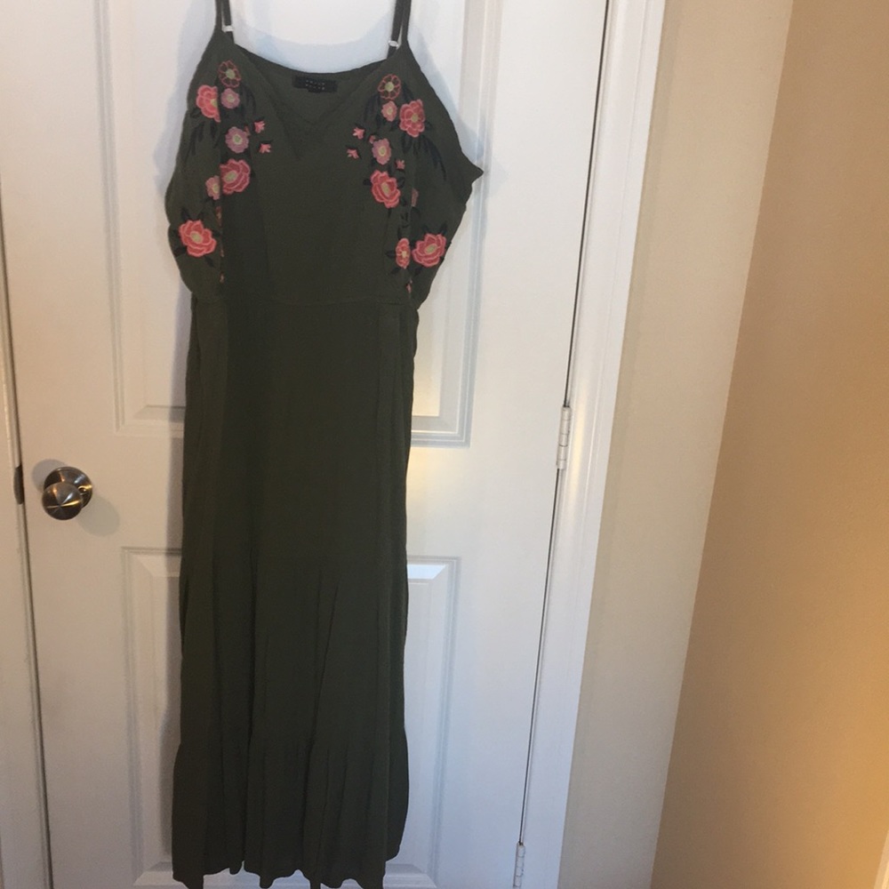 Green Floral Maxi Dress